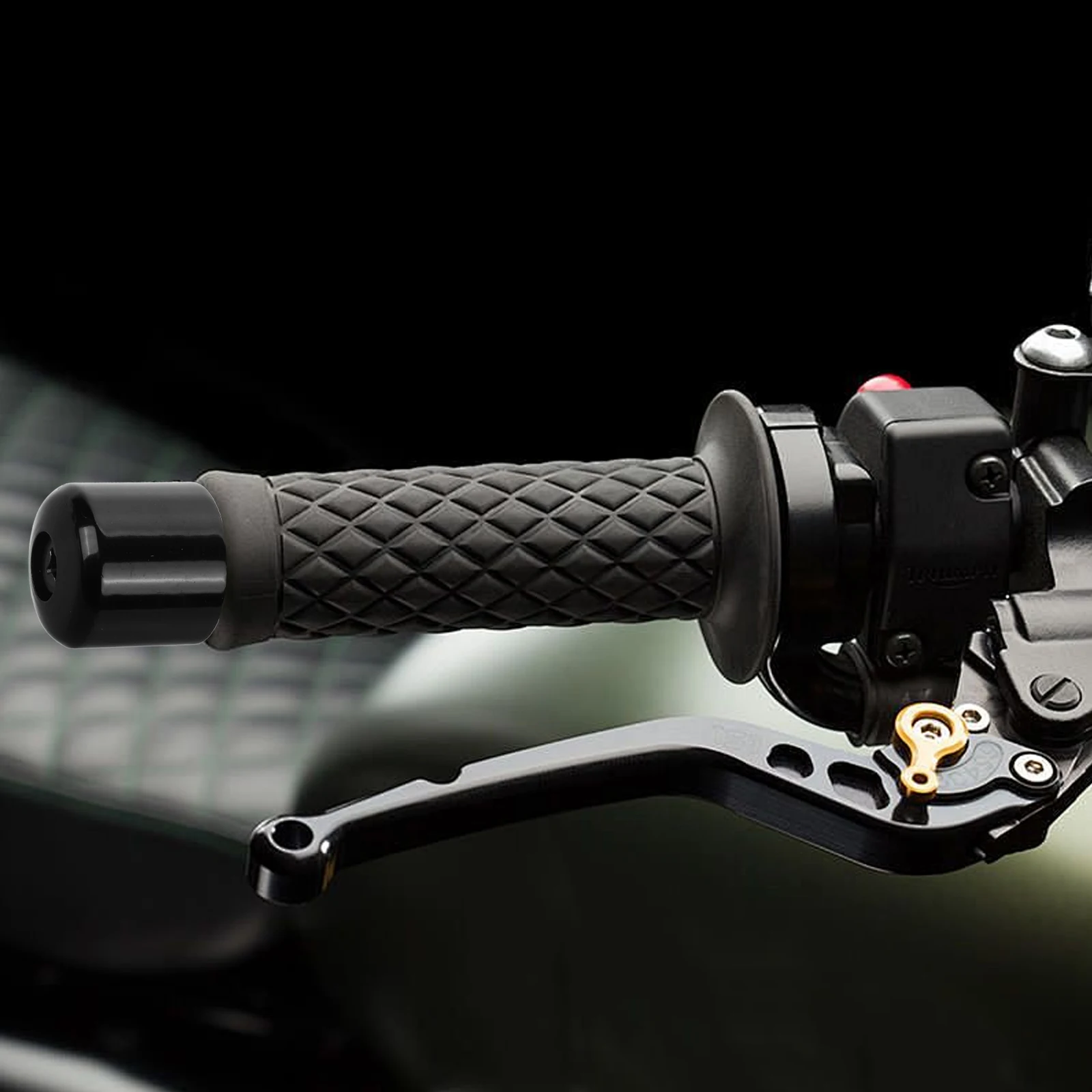 

Motorcycle Handlebar End Plugs Black Small Size Solid Balance Caps for Bike Bar Stops Enhance