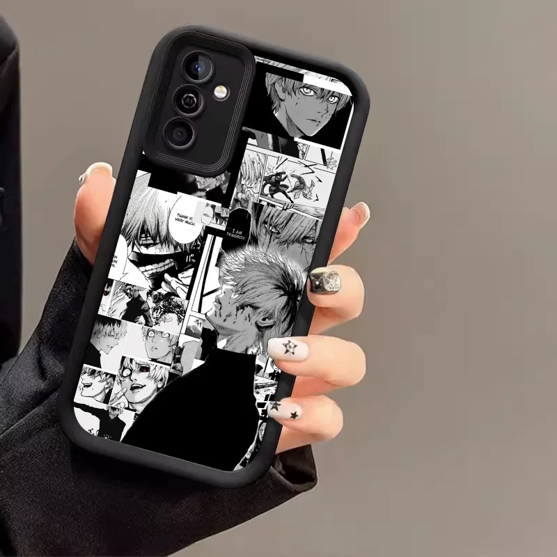 Japão anime t-tokyo ghoul caso de telefone para samsung galaxy s25 ultra s24 plus s23 fe s22 s21 a55 a54 5g silicone capa macia fundas