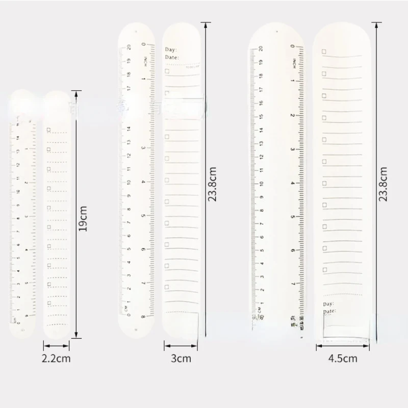 Silicone scrivibile indossabile Memo Slap Ring Pocket To-do List cinturino da polso impermeabile cancellabile con scala oversize per bambini