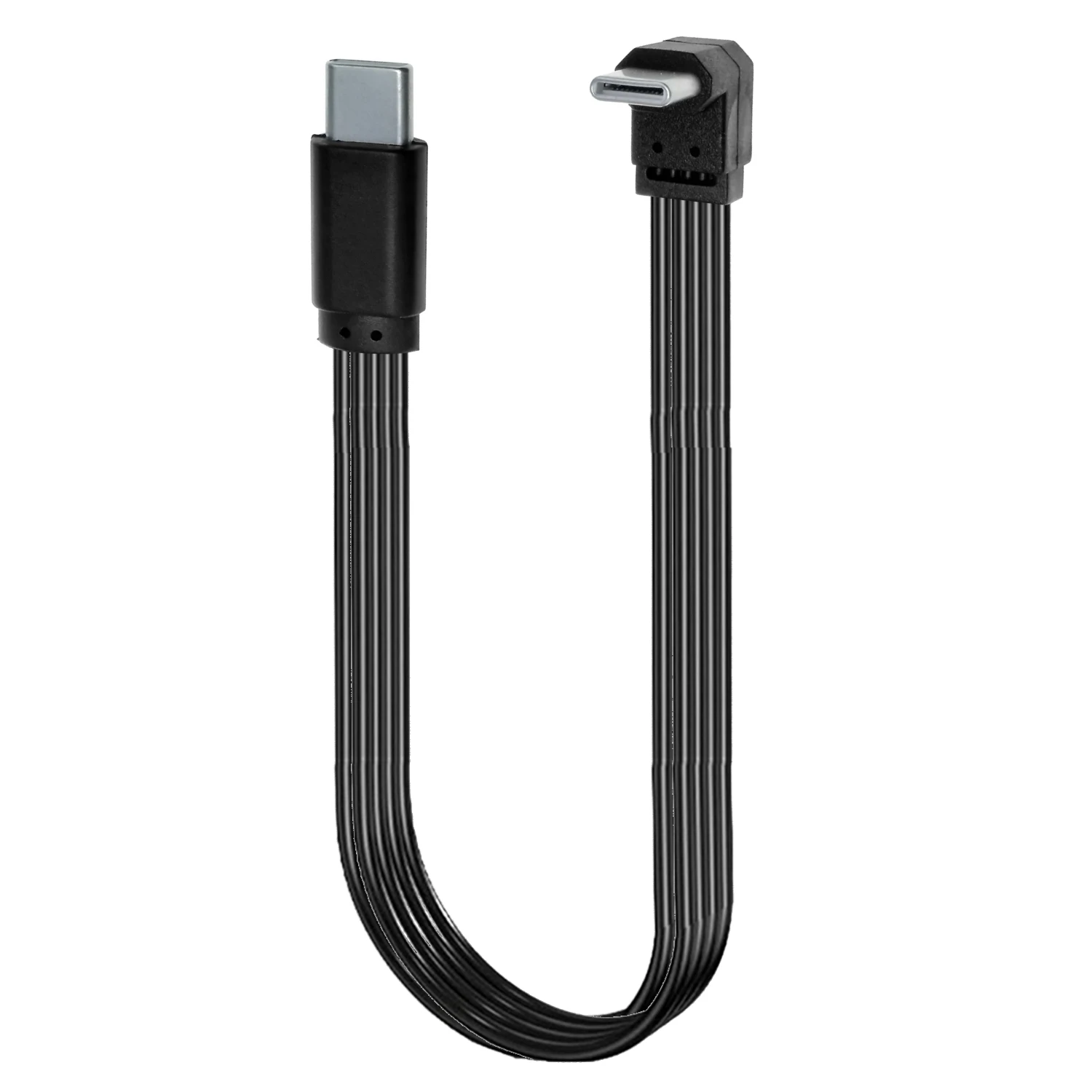 10 سم - 100 سم كوع مسطح USB-C نوع C لأعلى/أسفل 90 °   تحميل البيانات كابل PD كابل بيانات عالمي USB C يسار ويمين لهواتف Android