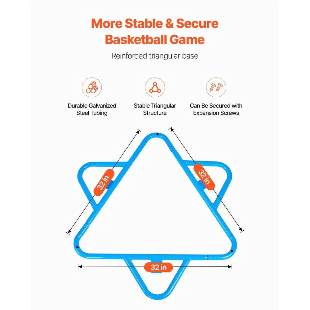 Kids Basketball Hoop Portable Adjustable Height 4 in 1 Durable Easy Assembly