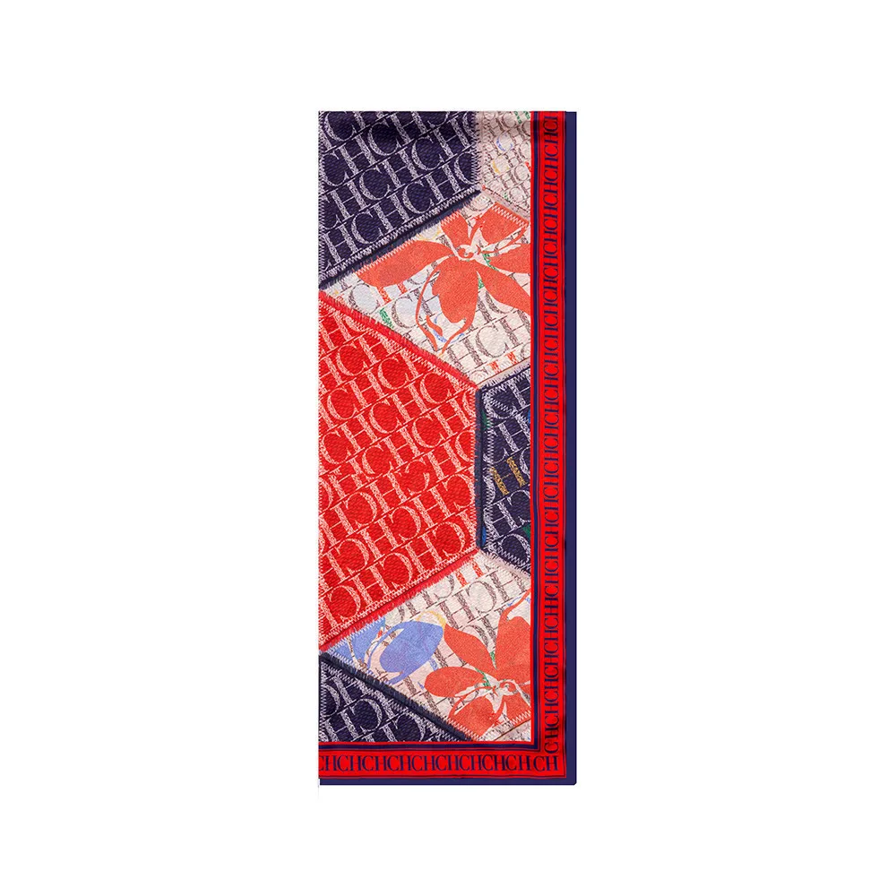 

CH Scarf Silk Scarf Rectangle Comfortable Silk Satin Quality Packaging Christmas Selection High Grade Scarf