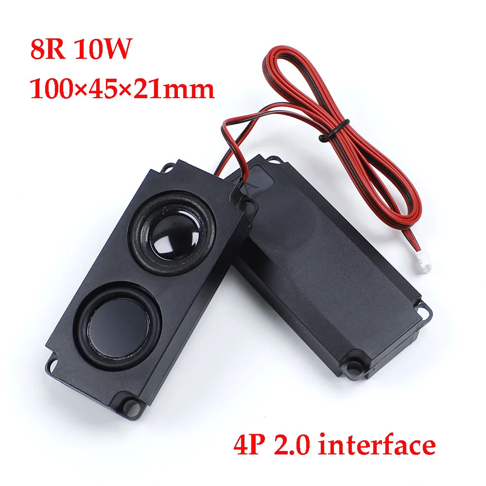 

2Pcs /1Pair Audio Portable Speakers 45100 Box Speaker 8 Ohm 10W D Power Amplifier Sound 2.0 100*45*21mm LCD DIY Home Theater