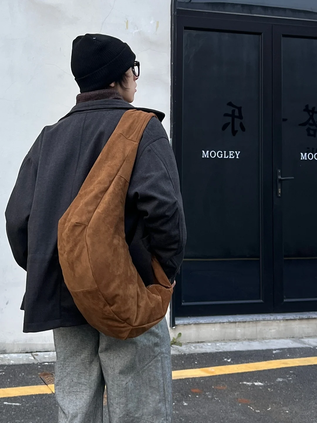 Lazy Style Dumpling Bag Men Women Large Capacity Hobo Handbag Crescent Shape Casual Crossbody Bag Single Shoulder Handbag
