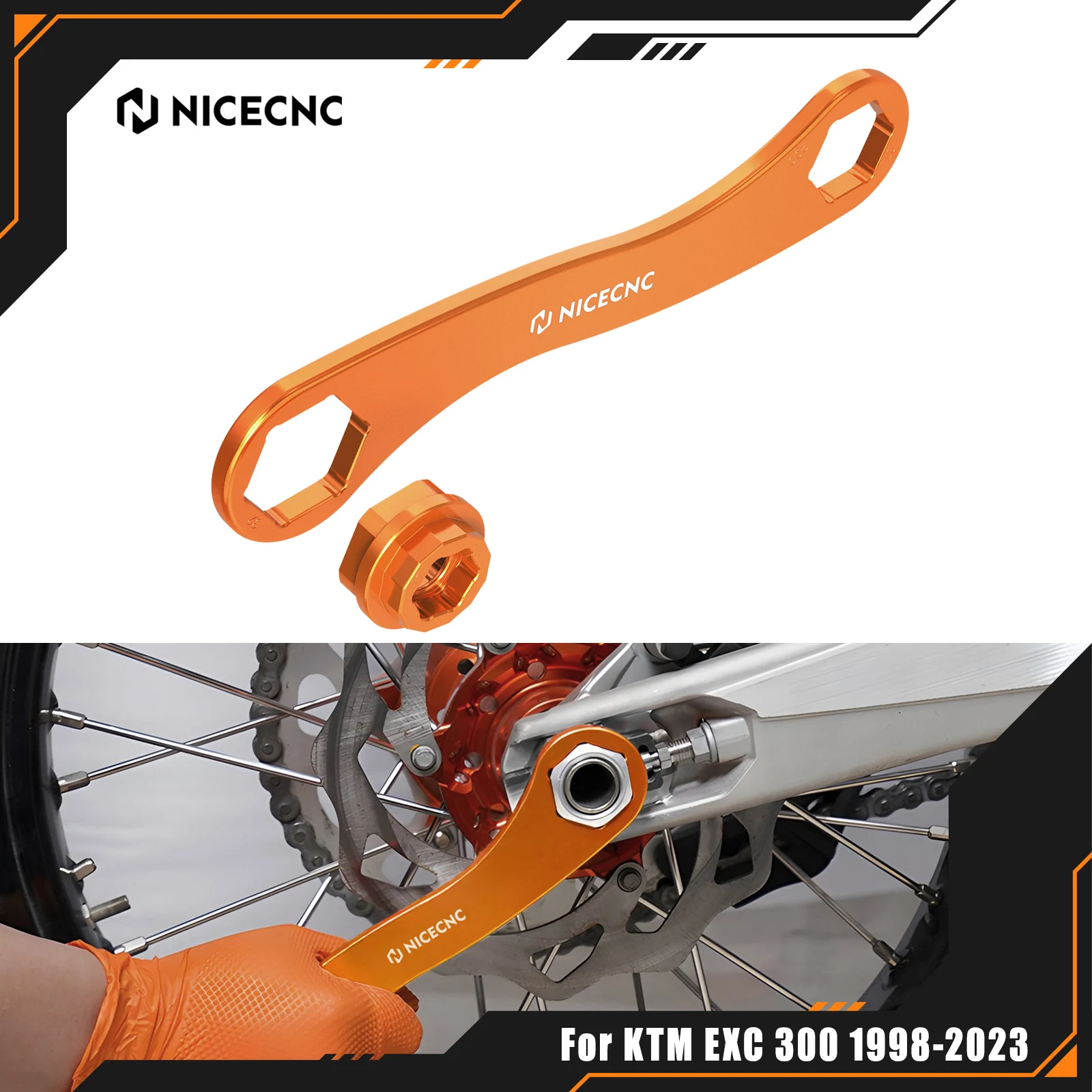 

Для KTM EXC 300 EXC 250 EXCF 350 EXC 450 XCW 300 1998-2023 SX 125 SXF 250 SXF 450 1998-2022 Ключ для передней и задней оси Ключ для инструмента