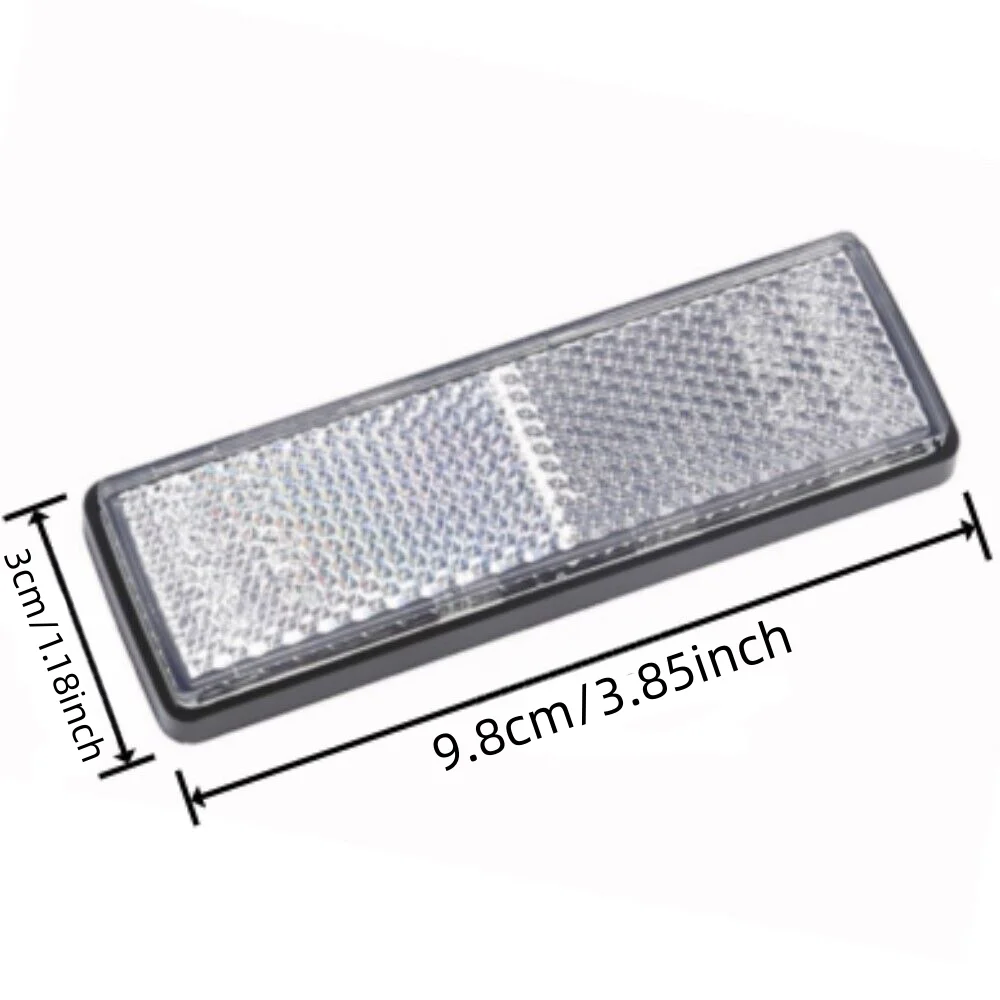 ATVOV Self Adhesive Reflector Rectangular Safety Mark Signal Strip Rear Position Reflective Car Carriers Fence Trailer Gate Post