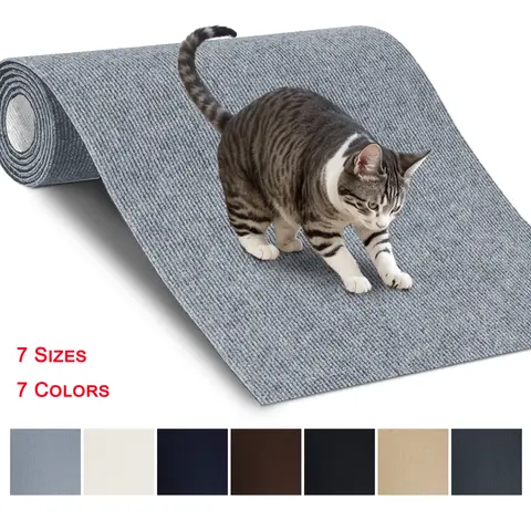 7 크기/색상 고양이 Scratcher 매트 Trimmable 고양이 카펫 고양이 긁는 카펫 코너 벽 고양이 DIY 스크래치 소파 가구 수호자