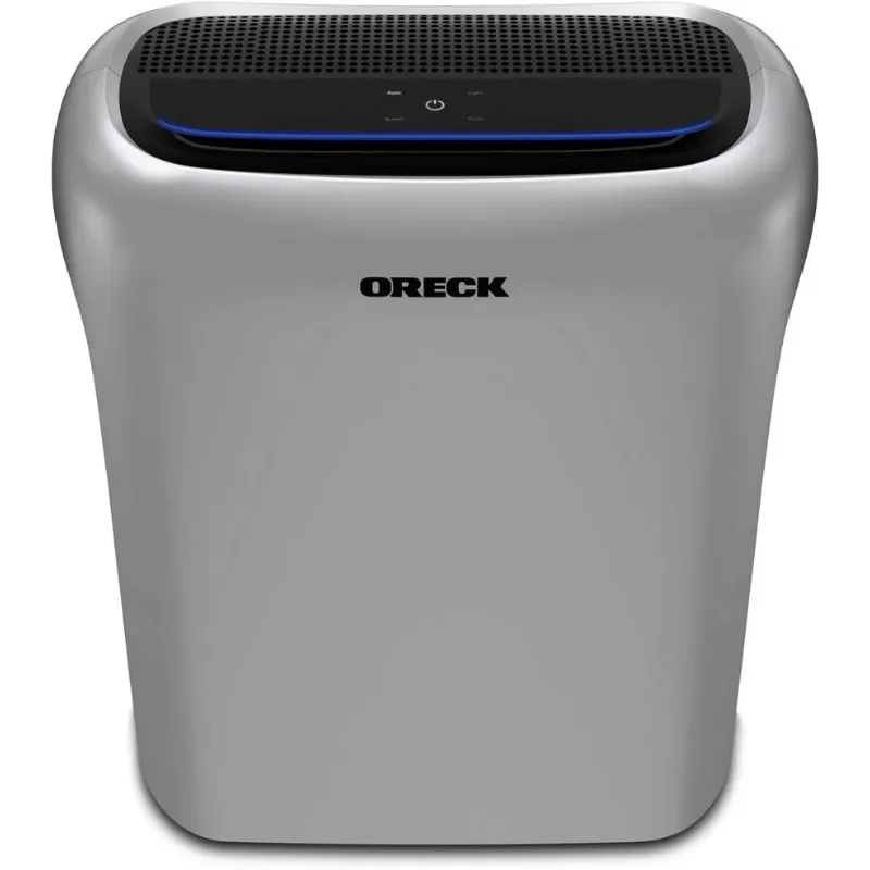 Oreck Air Response Air Purifier, HEPA and Carbon Filtration For Home, Quiet, Large, Silver, WK16002
