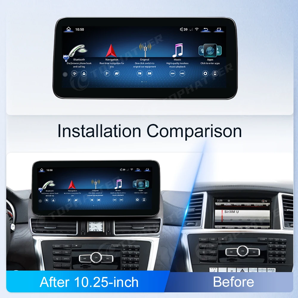 10.25 Car Radio For Mercedes Benz ML GL GLE GLS W166 X166 CarPlay Android Auto Multimedia Player Head Unit Screen 360 3D Camera