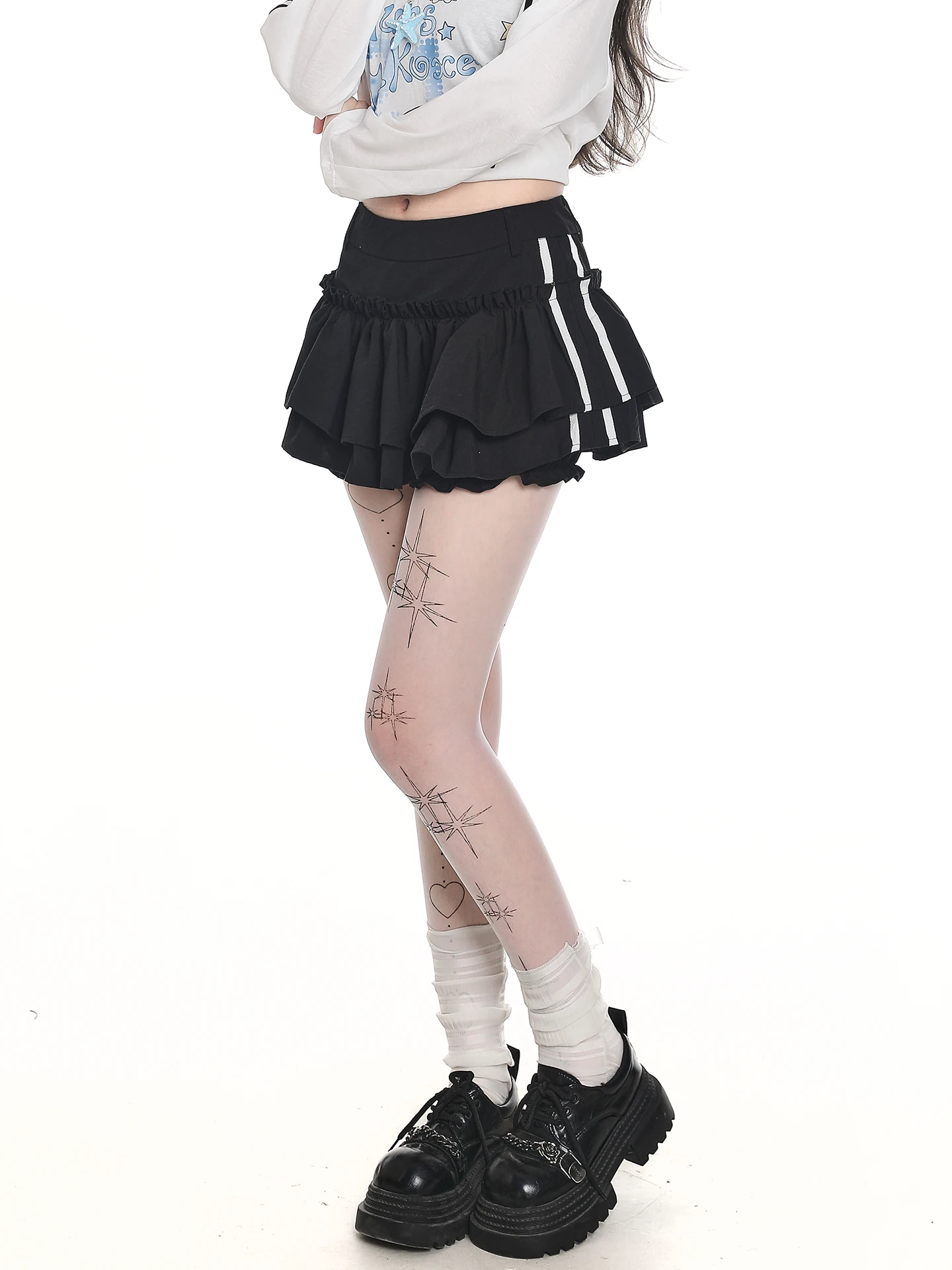 Summer Beautiful Ballet Style Sweet Girl Puffy Cake Skirt High Waist Anti-Light A-Line  Skirt for Women Daily Wear