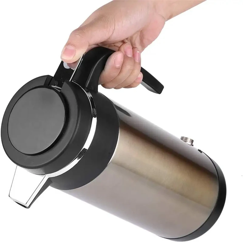 12V/24V Vehicle Hot Water Boiling Electric Kettle Travel Truck Thermal Insulation Heating Cup Car Teapot Boiler Bottle 1.2L