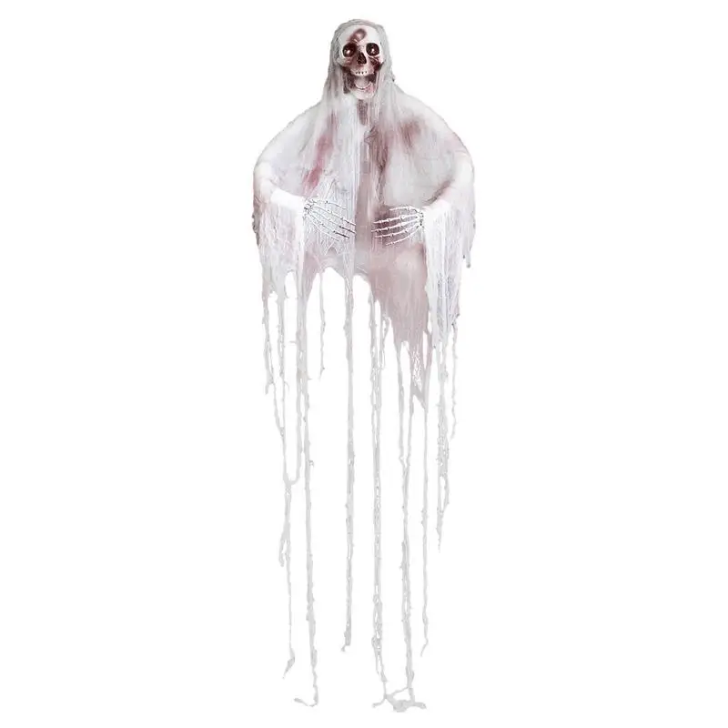 Halloween Ghost Decorations Secret Room Scary Props Hangable Skeleton Ornament For Tree Front Porch Bar Outdoor Decoration