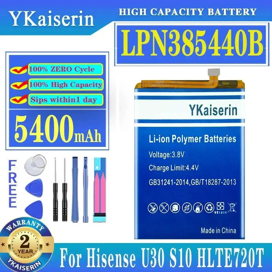 

LPN385440B Good Low-Temperature Performance Reliable Power Mobile Phone Battery 5400Mah For Hisense U30 S10 HLTE720T