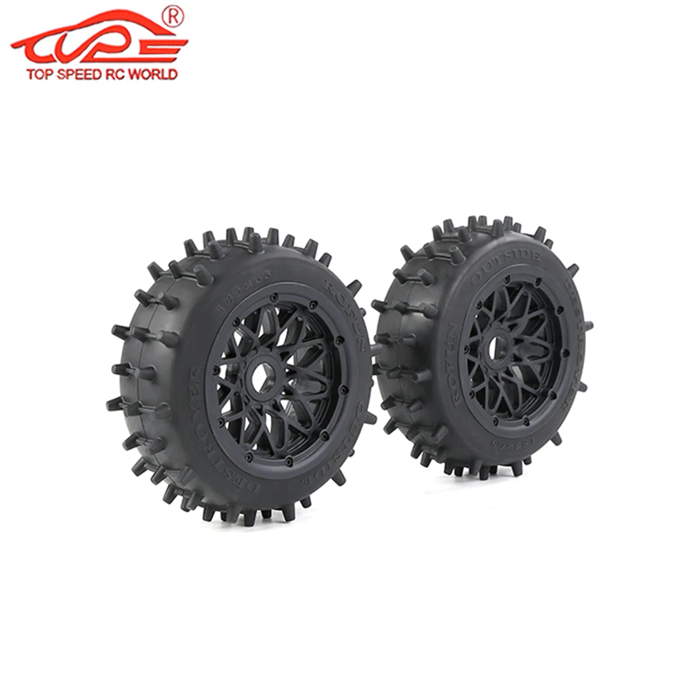 Upgrade Durable Super Grip Tyre Rear or Front Nail Wheel Tire Kit for 1/5 Rc Car HPI ROFUN ROVAN KM BAJA 5B SS Buggy Truck Parts