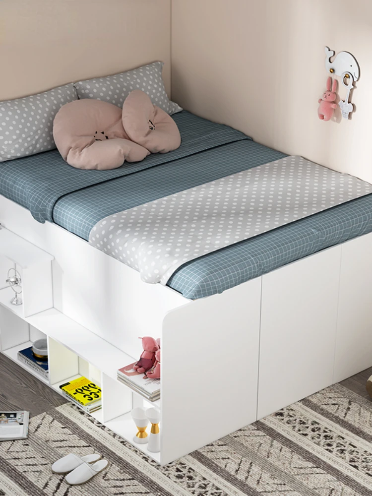 

Bed Small Apartment Tatami Storage Bed Customized Children Bed with Wardrobe