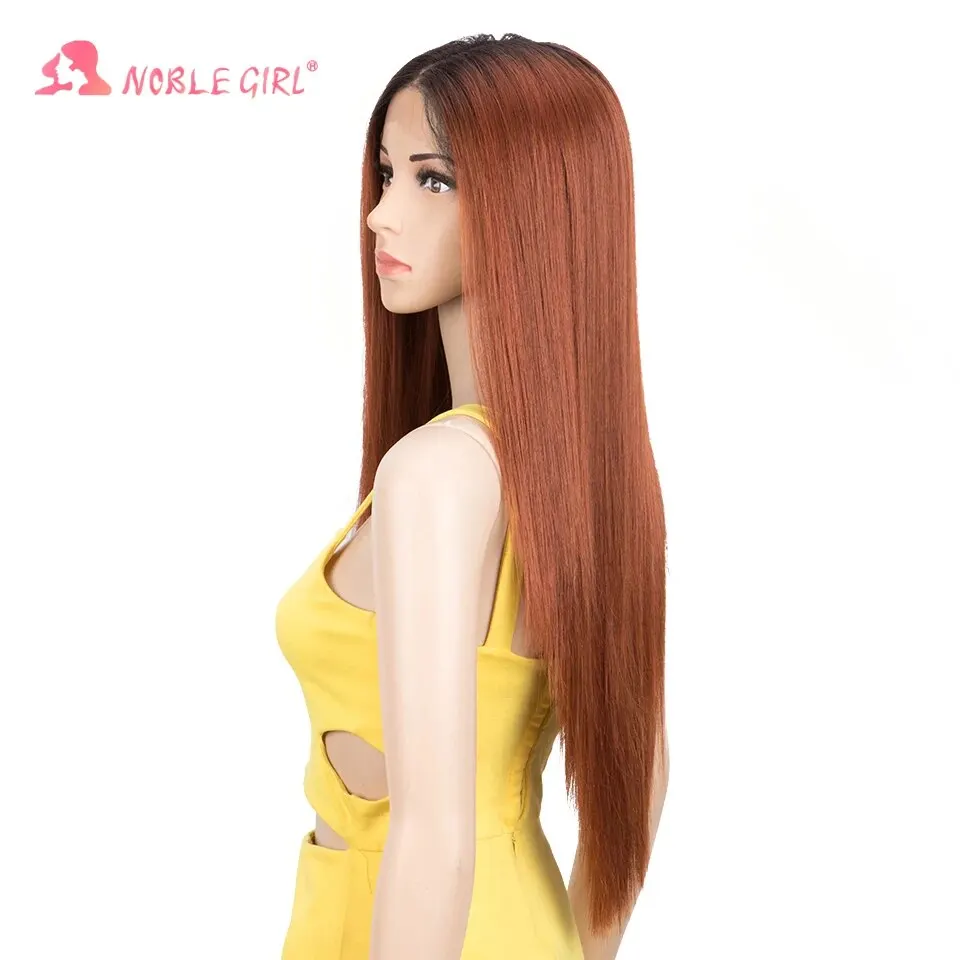 Synthetic Lace Front Wig 28Inch Long Straight Lace Wig Red Wig Women\'s Wig Wig For Black Women Straight Lace Front Wigs