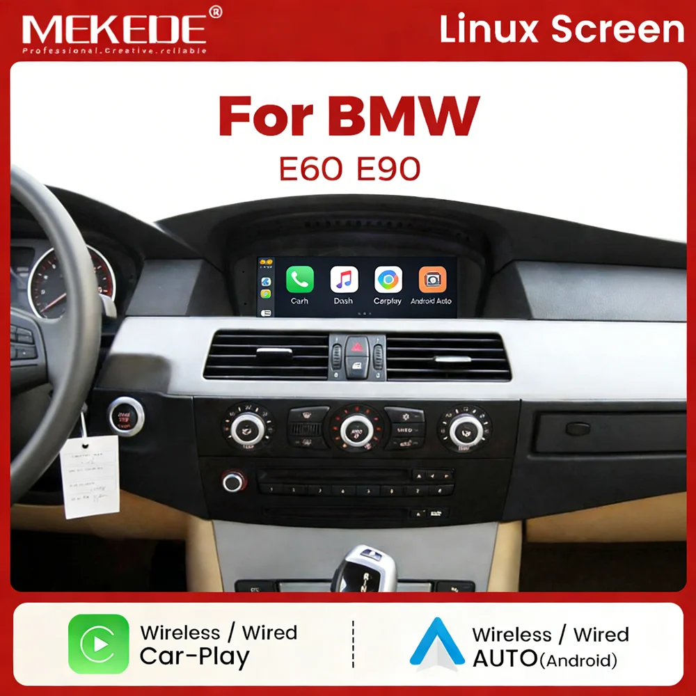 Schermo multimediale Linux da 8,8 pollici MEKEDE EU Stock per BMW Serie 3 5 E90 E91 E92 E93 E60 E61 CCC CIC Wireless Carplay Android Auto