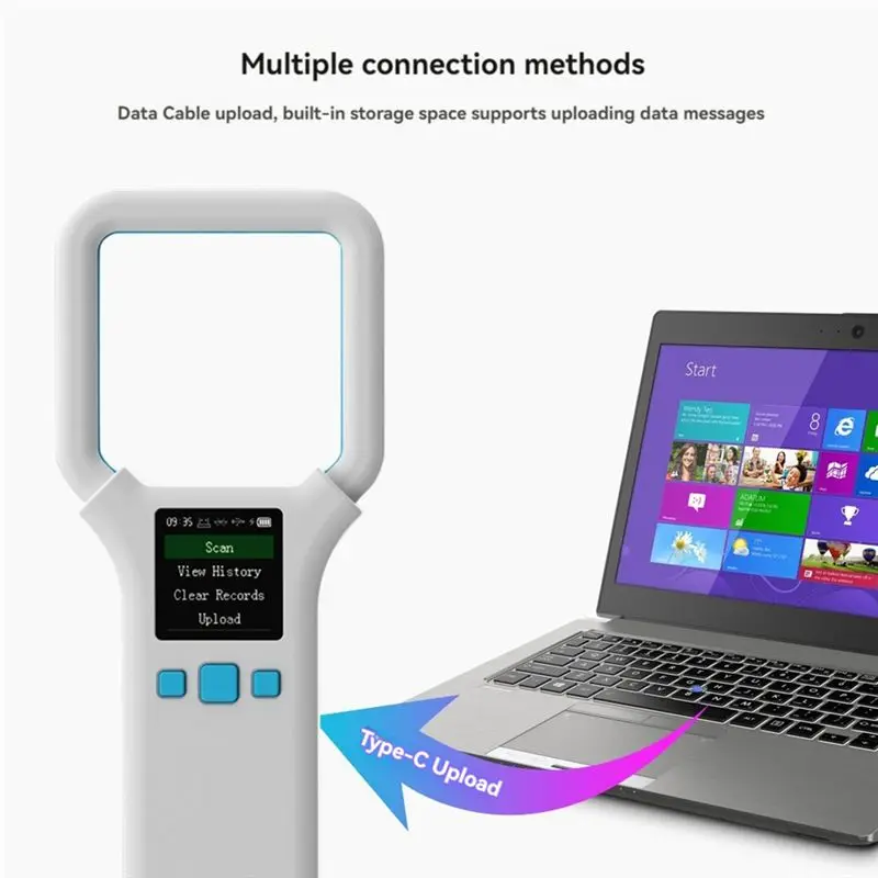[NEW!A08R】 Animal RFID Reader 134.2Khz/125Khz USB Pet ID Scanner Animal Tag Reader Handheld Mini Scanner For Dog Cat Horse