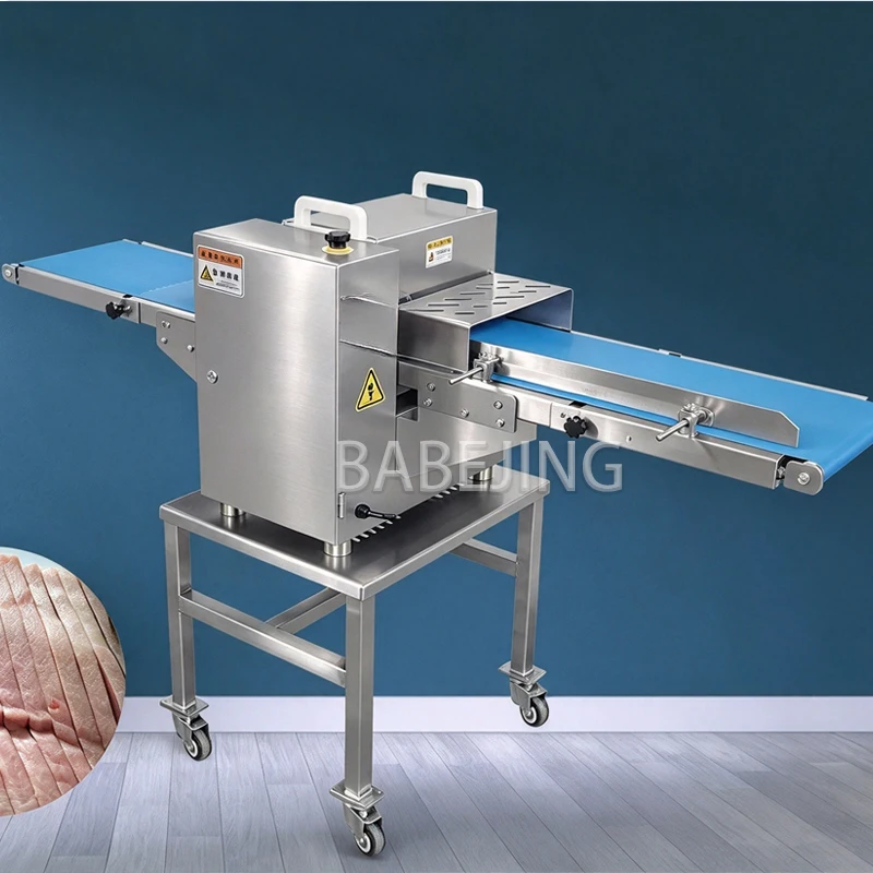 Meat Slicing Dicing Machine, Commercial Conveyor Fresh Meat Cutter, Beef Pork Processing Device