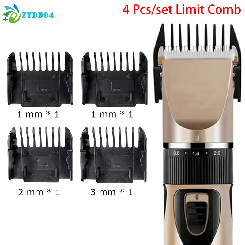 ●4PCS Universal Hair Clipper Limit Comb Guide Attachment Barber Replacement Style Tools ,1mm,2mm,3mm