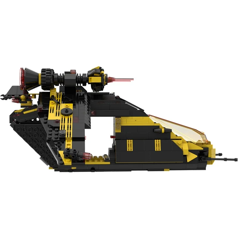 910pcs MOC Blacktron Gunship The bLAATcktron Model Building blocks Construction DIY creative toys Brick Christmas gift Birthday