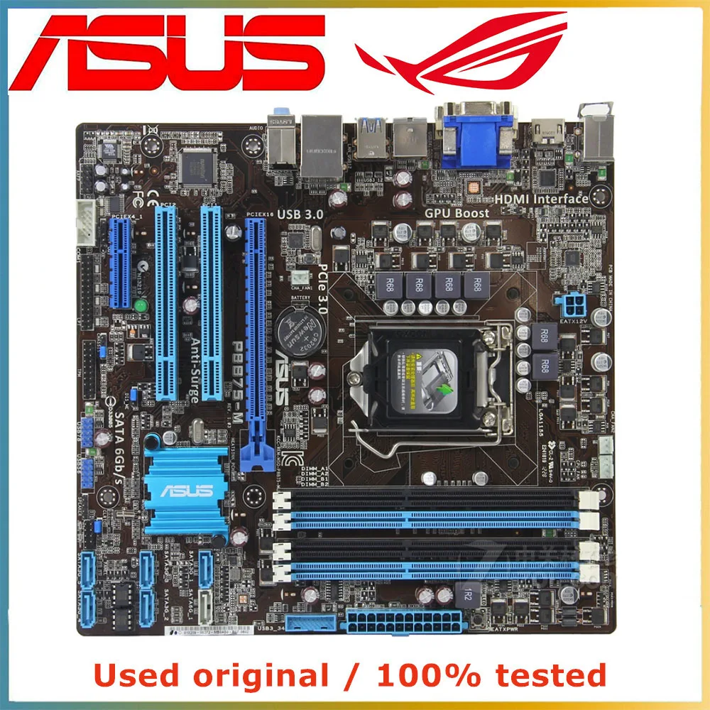 

For ASUS P8B75-M Computer Motherboard LGA 1155 DDR3 32G For Intel B75 P8B75 Desktop Mainboard SATA III PCI-E 3.0 X16