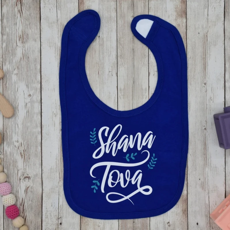 

Rosh Hashanah Baby Bib Shana Tova Umetuka Drool Bib Jewish New Year Infant Bib Rosh Hashanah Dinner Decoration Gift for Kids