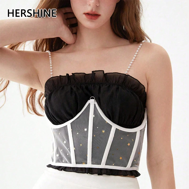 

HERSHINE Женский модный и сексуальный сетчатый ремень с завязками, украшенный звездными блестками, стиль Y2K Harajuku, весна, лето