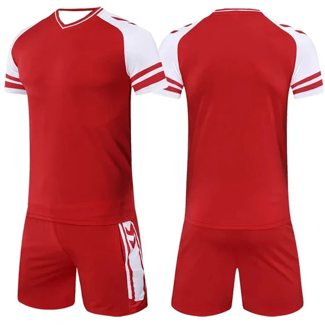 

Football Jersey Tracksuit Soccer Jersey Set Men Tshirt Shorts Set Quick Drying Outdoor Trendy Sportswear Breathable Comfortable