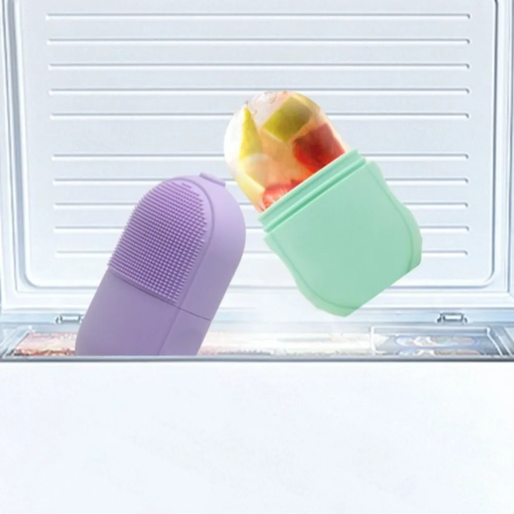 Silikonowy roller do masażu twarzy, chłodzący masażer do pielęgnacji skóry, forma do lodu do twarzy, wielofunkcyjny, wielokrotnego użytku roller do twarzy z lodem.