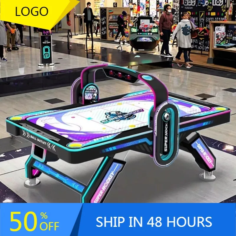 2026 New Indoor Coin-Operated Air Hockey Game for Two Players English Language Plastic Material 1-Year Warranty Customized