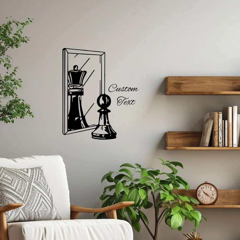 1PC Cartoon Chess Dream Custom Name Vinyl Self Adhesive Wallpaper For Home Decor Mural