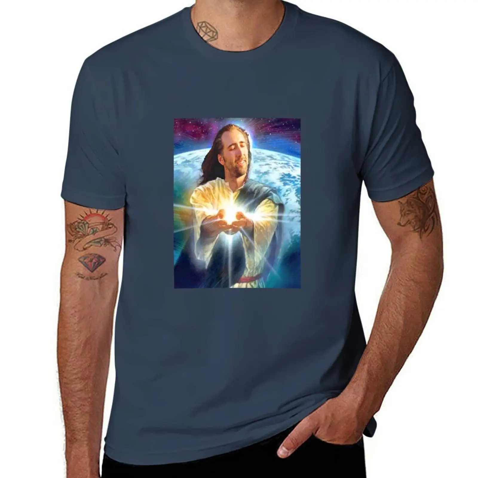 jesus cage T-Shirt Durable Work Wear T-Shirt