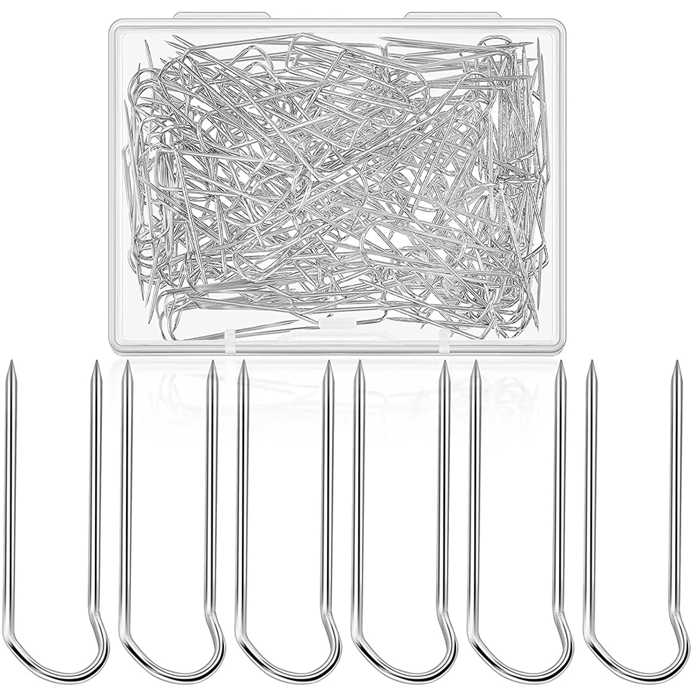 

50PCS Sewing U-pins Needlecrafts Fork Pins Double Blocking Magic Pins Multipurpose Straight Pins for DIY Sewing Quilting Craft