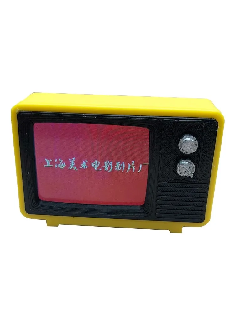 Retro Mini Touch Screen TV Television Watch Dollhouse Scene Model Miniature TV Model Toys Kitchen Furniture