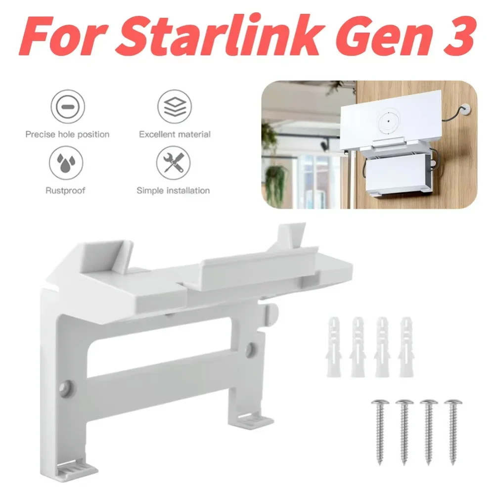 

For Starlink Gen 3 Router Mount 2 in 1 Satellite Internet Kit Mounting Bracket Kit Router Bracket for Router and Power Supply