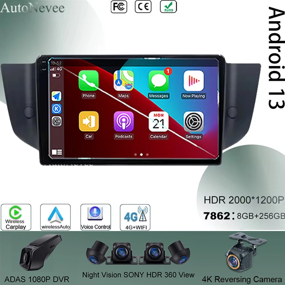 

Android-навигация для Rover Mg 6 Roewe 550 2009-2016 4G WIFI Авторадио QLED экран стерео Мультимедиа GPS NO 2 DIN DVD Carplay