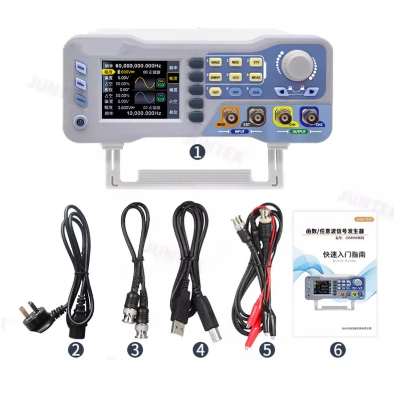 

Dual Channel Function Waveform Signal Generator Source 275MSA/s 14 Bit Frequency Meter Counter 60M 80MHz JDS8060 JDS8080