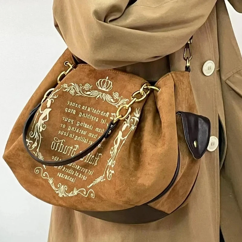 JIAERDI-Sac à main gothique vintage pour femme, sac à bandoulière décontracté, sac fourre-tout esthétique Harajuku, lettre Y2K, grande capacité, nouveau