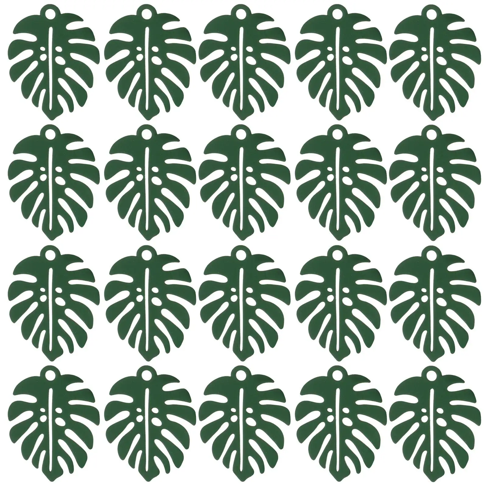 

50 Pcs Retro Alloy Leaf Charms Earrings Necklace Accessories Green Color Jewelry Making Beads Handmade Decorative