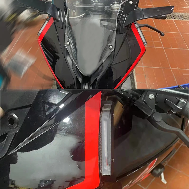 Motorcycle stealth wing modified indicator lightFixed wing rearview mirror turn signalFor BMW S1000RR 2019-2022