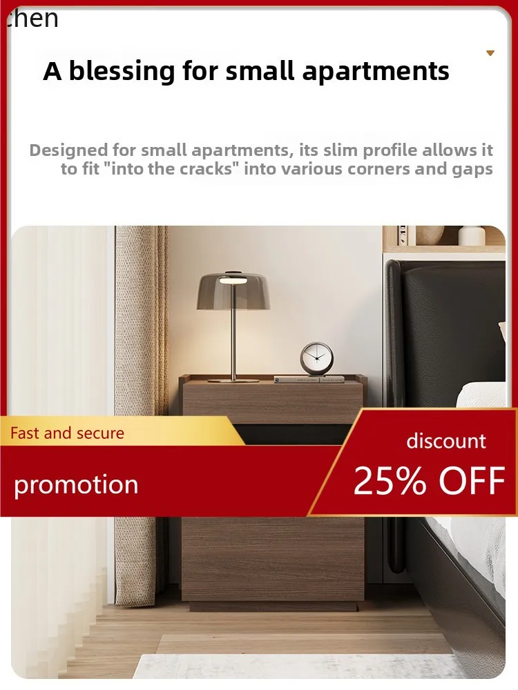 A3-5 Minimalist Smart Bedside Table with Safe Integrated Bedroom Simple Multifunctional Nigstand