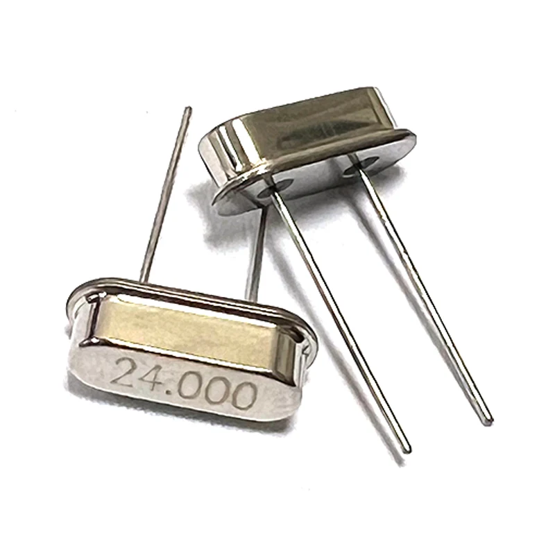 10pcs HC-49S 24MHz 24M 24.000MHZ 24.000 Quartz Crystal Resonator Passive Oscillator HC49S DIP2