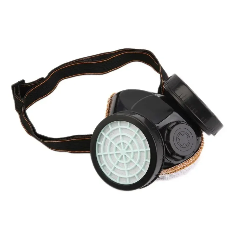 New Protection Filter Dual Gas Mask Chemical Gas Anti Dust Paint Respirator Face Mask with Goggles Industrial Safety