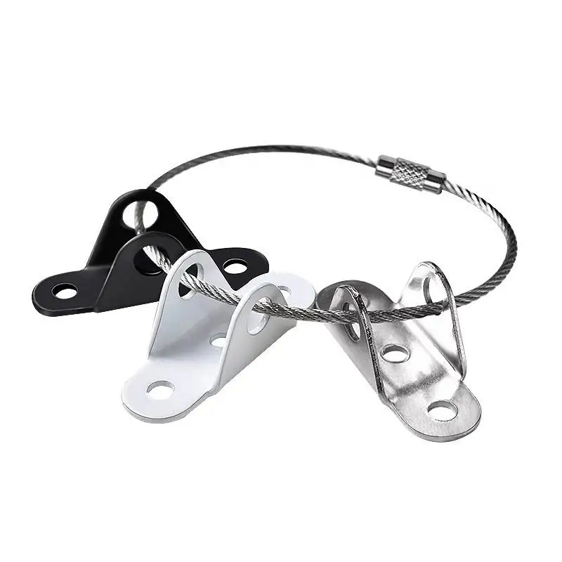Stainless Steel Wall-Mounted Furniture Anti-Tipper for Bookshelf Cabinet Shoe Cabinet Wardrobe Fixed Strap Organizer view 2