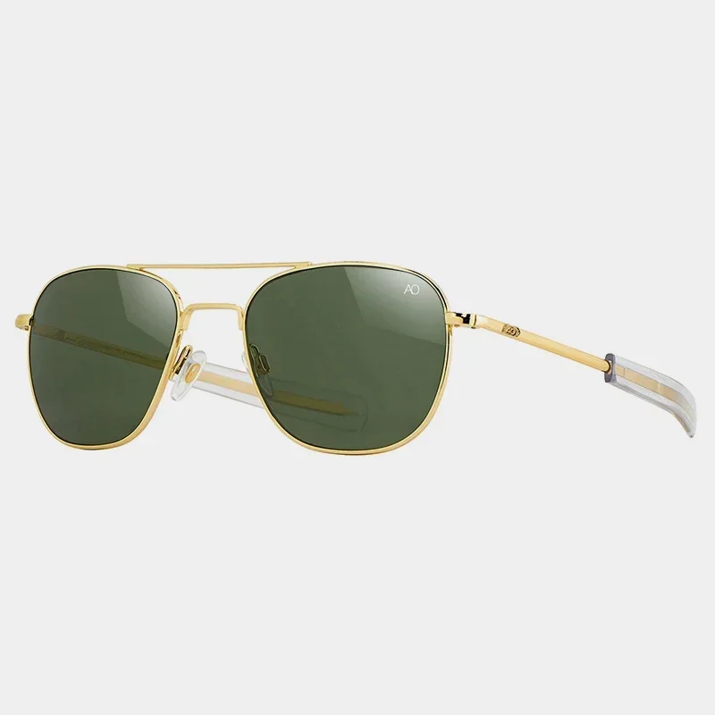1 Stück/3 Stück AO Pilot Modische Sonnenbrille für Herren und Damen, Metallrahmen, hochwertige Markendesigner-Gläser aus gehärtetem Glas, UV400 – Detail 2