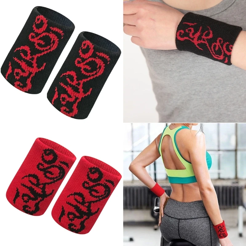 1 Pair Sports Wristbands Wrist Sweat Band Absorbent Sweatbands Wrist Sweatbands for Basketball Running Gym Working Out