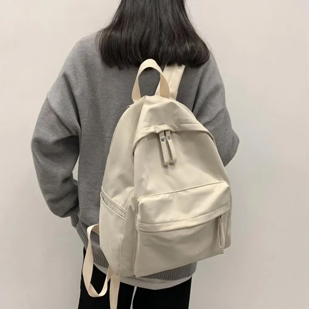 Zaino per studenti di grande capacità in Nylon portatile tinta unita Casual uomo donna adulti zainetto Bookbag materiale scolastico mochilas