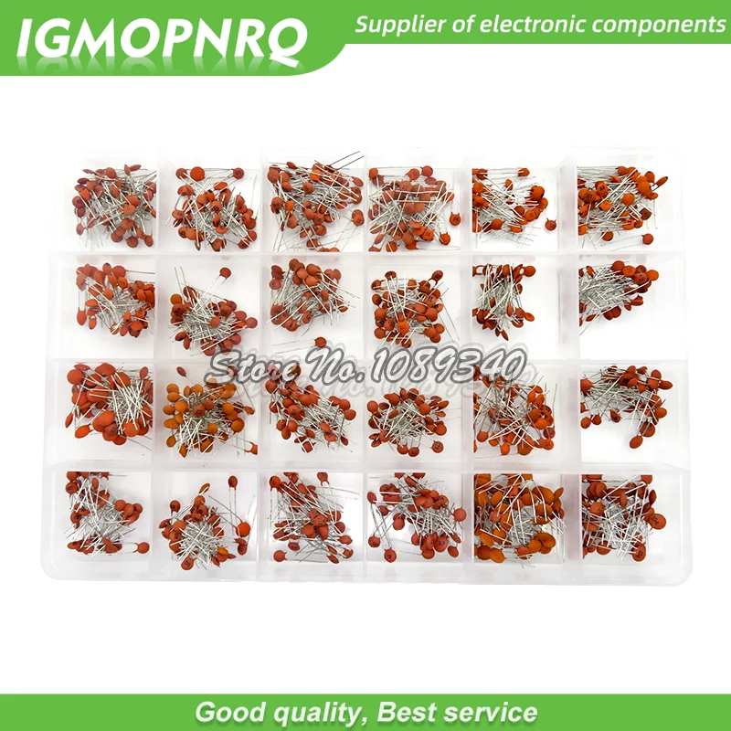 960PCS 24value*40PCS=960PCS 50V Ceramic Capacitor Assorted kit Assortment Set + Box igmopnrq