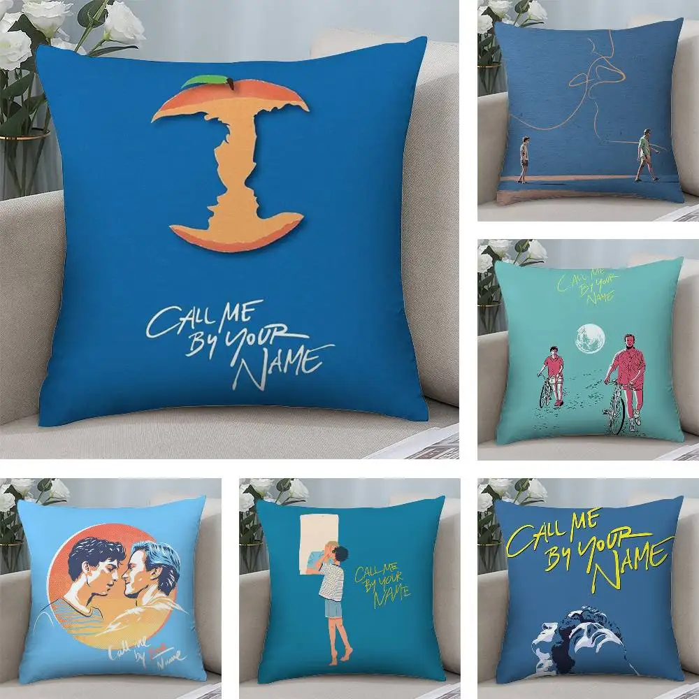 

C-Call Me by Your Name Pillow Case Sofa Short Plush Double-sided HD Printing Room Home Office Gift Cushion Cover